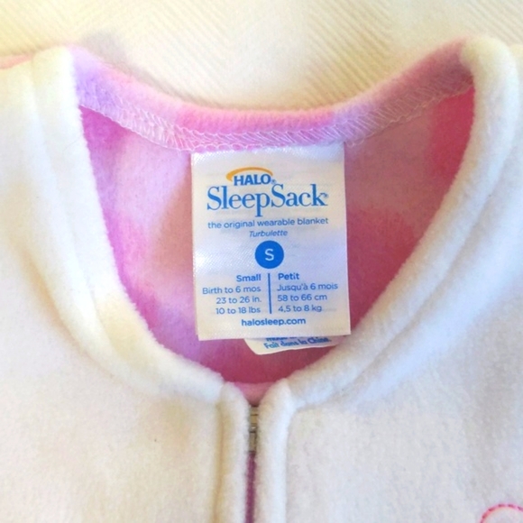halo sleepsack micro fleece ladybug hearts size small 0-6 months baby girl - Picture 4 of 8